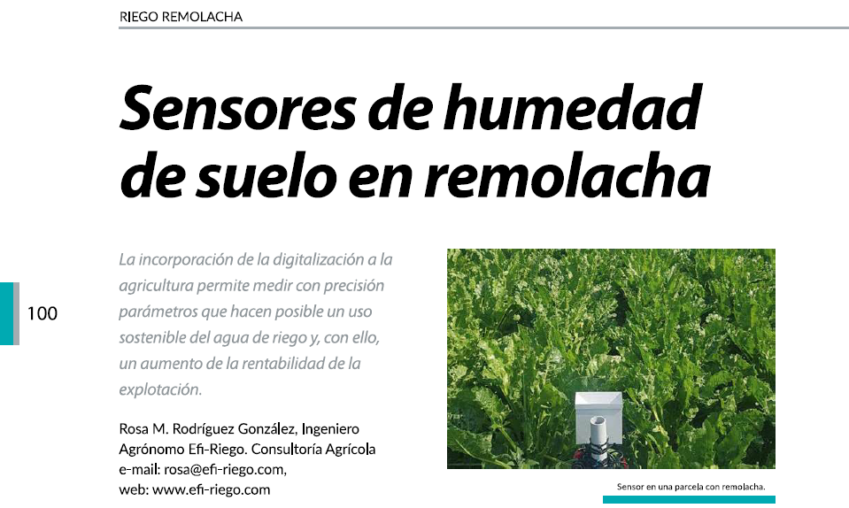 Riego con sensores de humedad de suelo